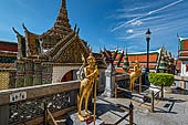 Bangkok Grand Palace, Wat Phra Keow (temple of the Emerald Buddha), Apsonsi, a half-woman, half-lion creature on the western end of the platform. 